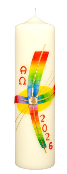 Ostertischkerze 270/70 mm, Dek. 3064